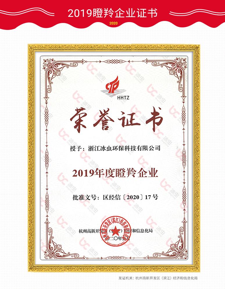 瞪羚企業證書-2019年度